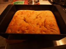 Focaccia baked